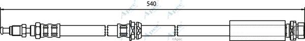 APEC BRAKING Тормозной шланг HOS3396